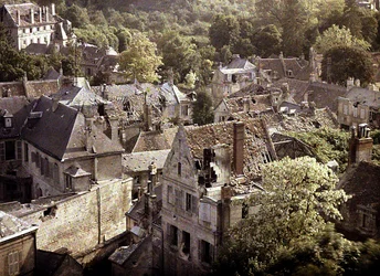 Vista de Soissons, Aisne, Francia, 1917